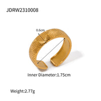 Stainless steel five pointed star open ring, hand decoration for women