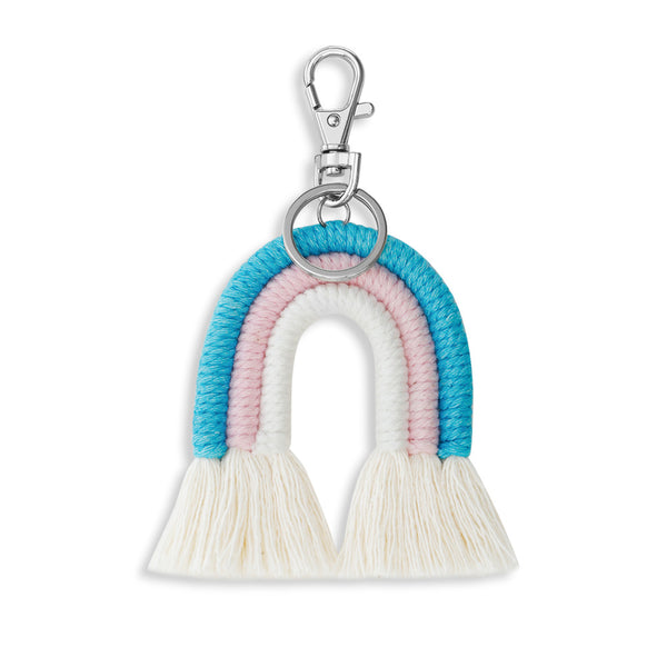 Hanging Bohemian Tassel Bag Hanging Decoration Handwoven Rainbow Keychain