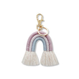 Hanging Bohemian Tassel Bag Hanging Decoration Handwoven Rainbow Keychain