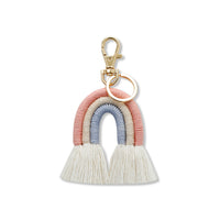 Hanging Bohemian Tassel Bag Hanging Decoration Handwoven Rainbow Keychain