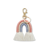 Hanging Bohemian Tassel Bag Hanging Decoration Handwoven Rainbow Keychain
