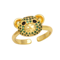Simple sweet cute bear ring female fashion accessory open ring