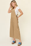 Double Take Full Size Texture Sleeveless Wide Leg Overall