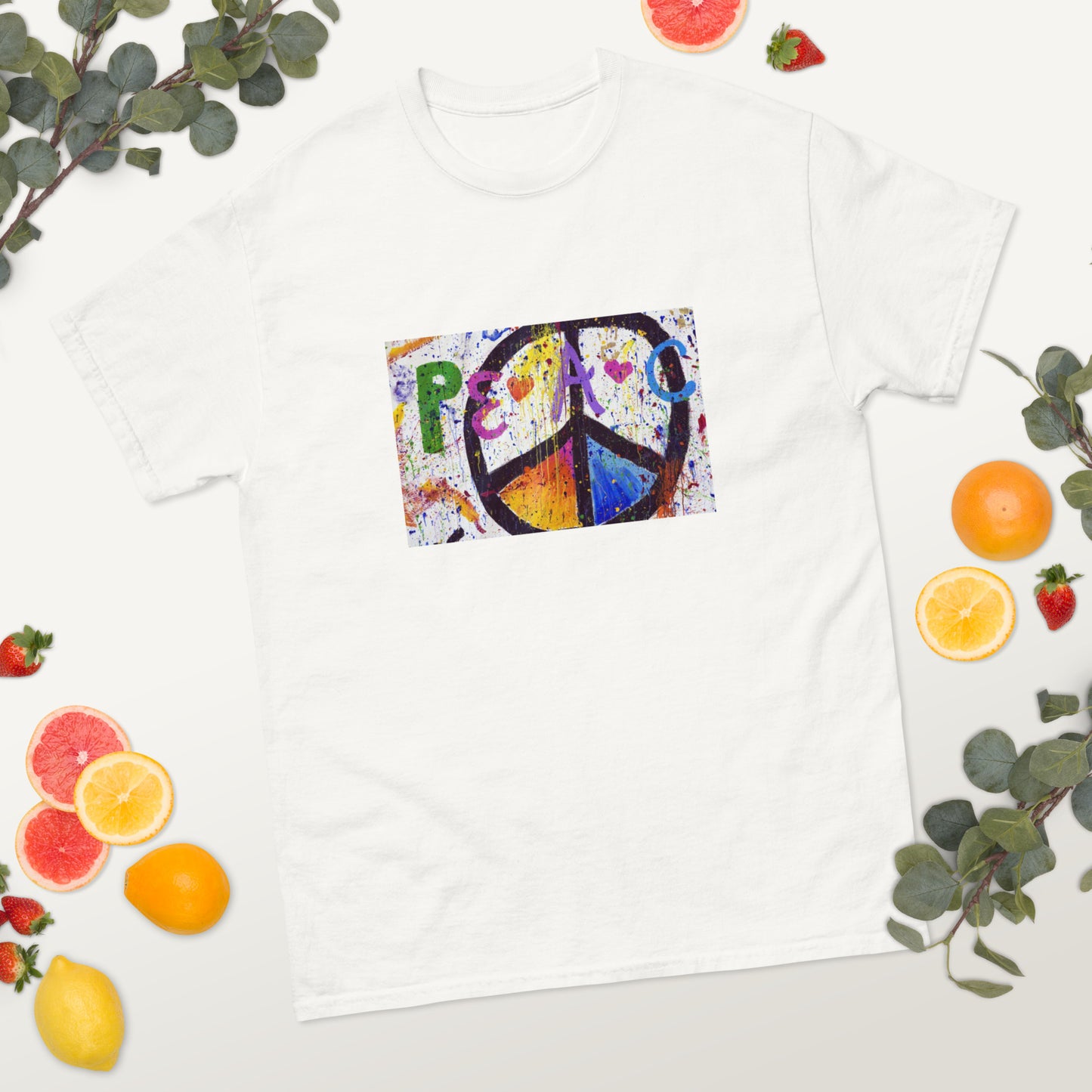 Designer Peace Sign Gildan 5000 Men's Classic Tee