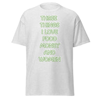 Men's Classic Gildan 5000 T-Shirt Love Food Money Women