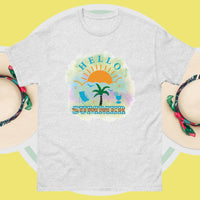 Unisex Classic Gildan 5000 T-Shirt Hello Summer T-Shirt