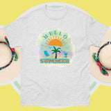 Unisex Classic Gildan 5000 T-Shirt Hello Summer T-Shirt
