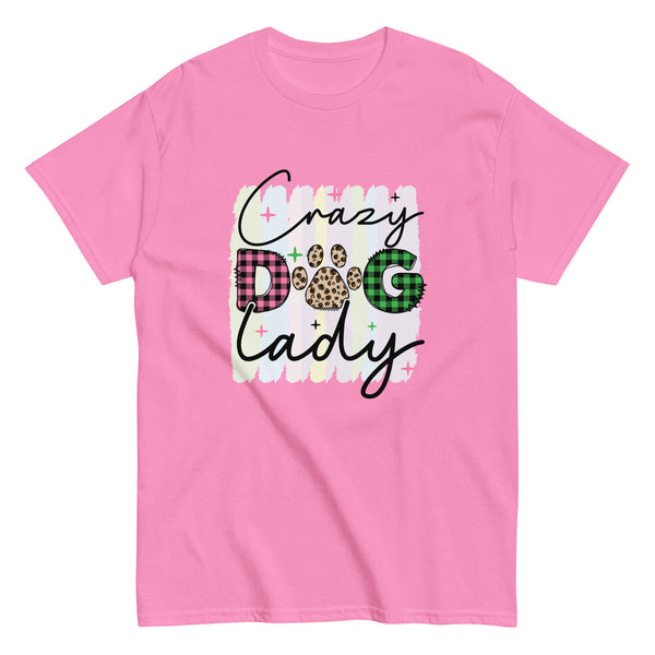 Unisex Classic Gildan 5000 T-Shirt Crazy Dog Lady