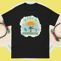 Unisex Classic Gildan 5000 T-Shirt Hello Summer T-Shirt