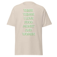 Men's Classic Gildan 5000 T-Shirt Love Food Money Women