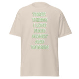 Men's Classic Gildan 5000 T-Shirt Love Food Money Women