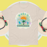 Unisex Classic Gildan 5000 T-Shirt Hello Summer T-Shirt