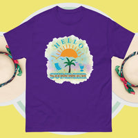 Unisex Classic Gildan 5000 T-Shirt Hello Summer T-Shirt