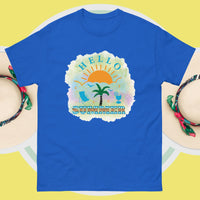 Unisex Classic Gildan 5000 T-Shirt Hello Summer T-Shirt