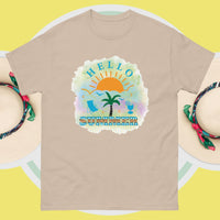 Unisex Classic Gildan 5000 T-Shirt Hello Summer T-Shirt