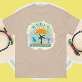 Unisex Classic Gildan 5000 T-Shirt Hello Summer T-Shirt