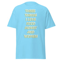 Men's Classic Gildan 5000 T-Shirt Love Food Money Women