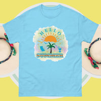 Unisex Classic Gildan 5000 T-Shirt Hello Summer T-Shirt