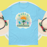 Unisex Classic Gildan 5000 T-Shirt Hello Summer T-Shirt