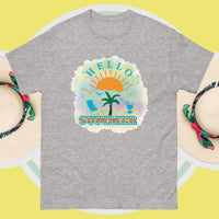 Unisex Classic Gildan 5000 T-Shirt Hello Summer T-Shirt