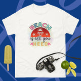 Unisex Classic Gildan 5000 T-Shirt Beach is All You Need T Shirt
