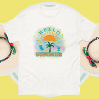 Unisex Classic Gildan 5000 T-Shirt Hello Summer T-Shirt