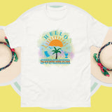 Unisex Classic Gildan 5000 T-Shirt Hello Summer T-Shirt