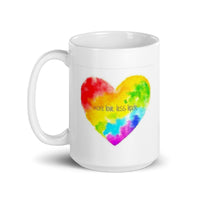 More Love Less Hate White Glossy Coffee Mug