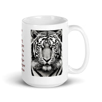 The Tiger is the Largest Cat in The World White Glossy Mug