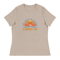 Women's Beach Relaxed T-Shirt Bella + Canvas 6400 The Beach is Calling
