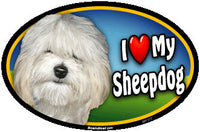 I Love My Sheepdog Pet Magnet