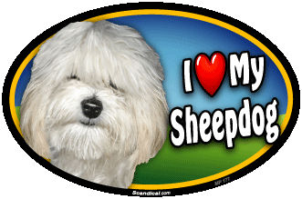 I Love My Sheepdog Pet Magnet