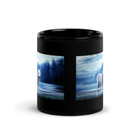 Lone Wolf Design Black Glossy Mug
