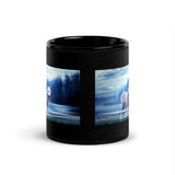 Lone Wolf Design Black Glossy Mug