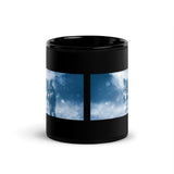 Lone Wolf Design Black Glossy Mug