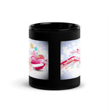Happy Valentine Day Black Glossy Mug