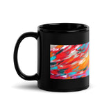 Abstract Art Designer Black Glossy Mug