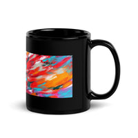 Abstract Art Designer Black Glossy Mug