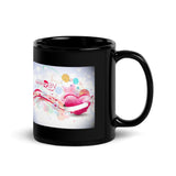Happy Valentine Day Black Glossy Mug
