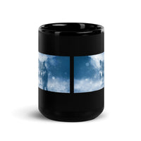 Lone Wolf Design Black Glossy Mug