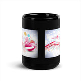 Happy Valentine Day Black Glossy Mug
