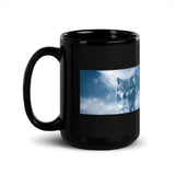 Lone Wolf Design Black Glossy Mug