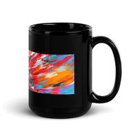 Abstract Art Designer Black Glossy Mug
