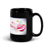 Happy Valentine Day Black Glossy Mug