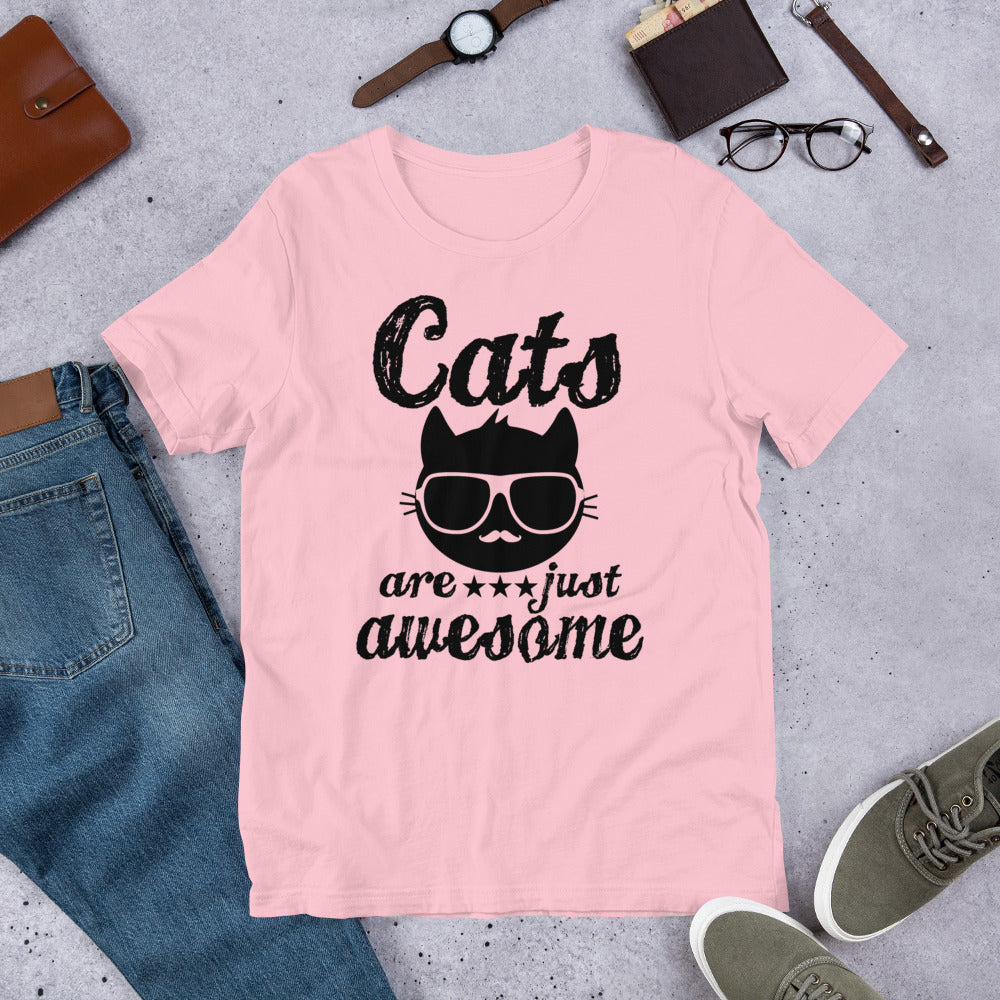 Cats Are Just Awesome Short-Sleeve Unisex T-Shirt