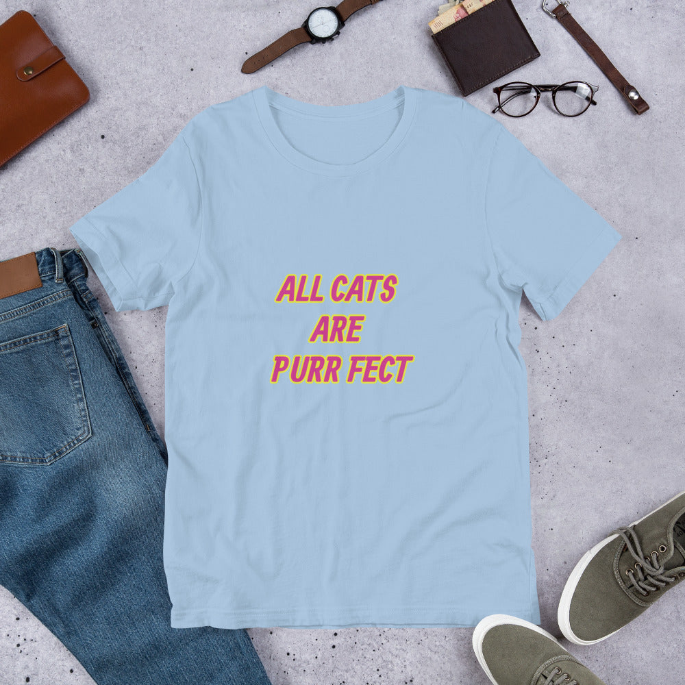 Purr Fect Cat Short-Sleeve Unisex T-Shirt