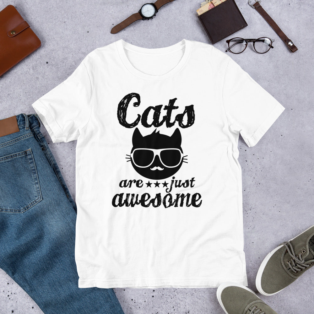 Cats Are Just Awesome Short-Sleeve Unisex T-Shirt