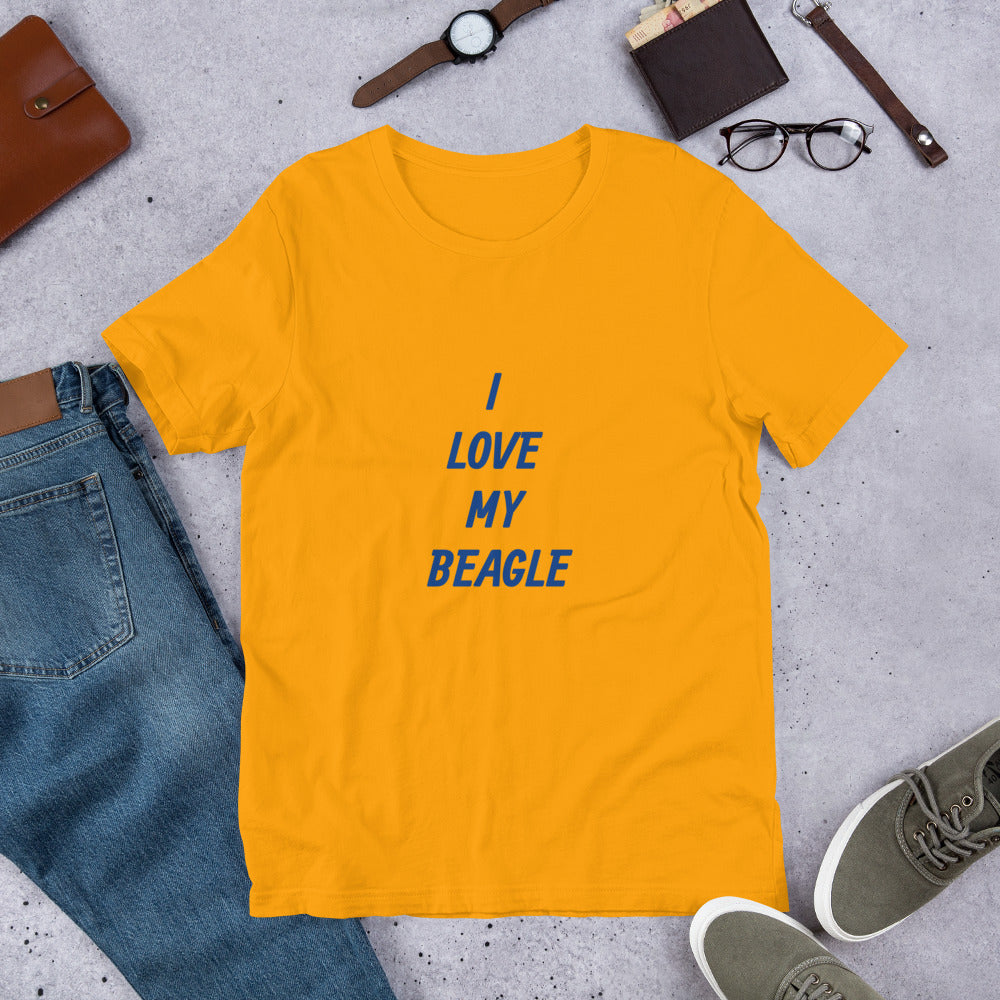 I Love My Beagle Short-Sleeve Unisex T-Shirt Bella + Canvas 3001