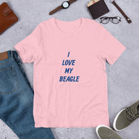 I Love My Beagle Short-Sleeve Unisex T-Shirt Bella + Canvas 3001