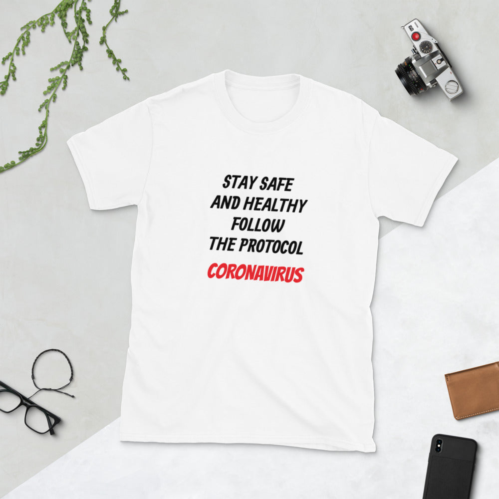 Stay Safe with CoronaVirus Short-Sleeve Unisex T-Shirt